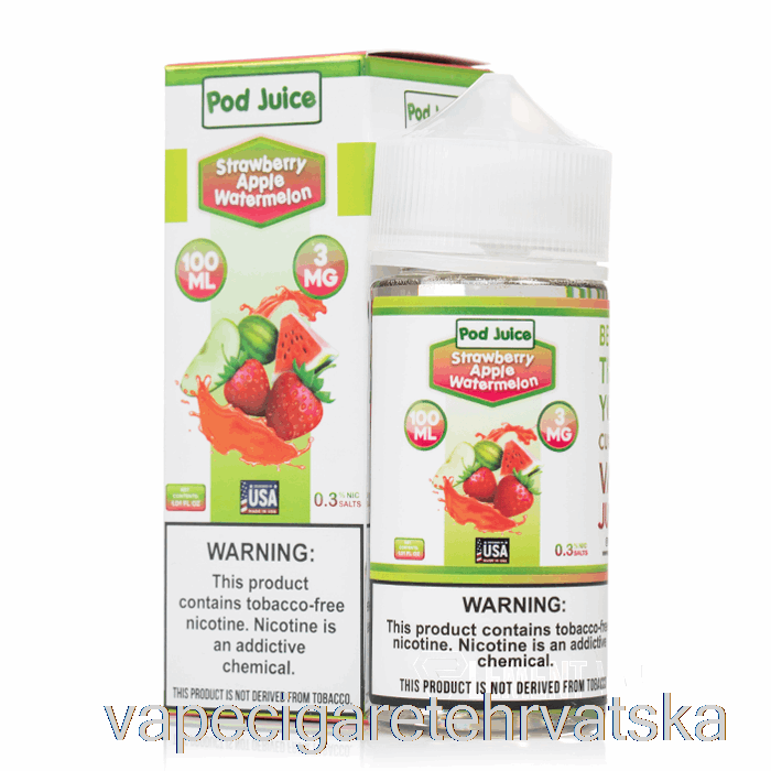 Vape Hrvatska Jagoda Jabuka Lubenica - Sok Od Mahuna - 100ml 12mg